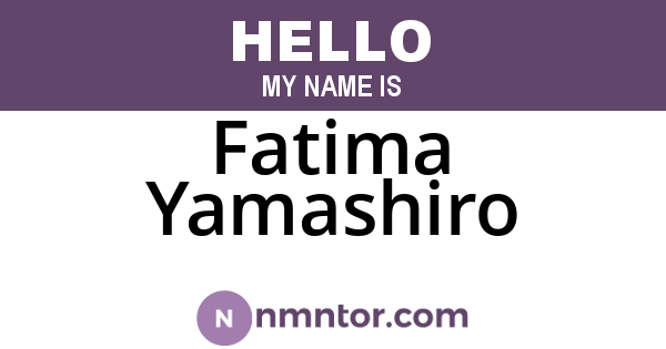 Fatima Yamashiro