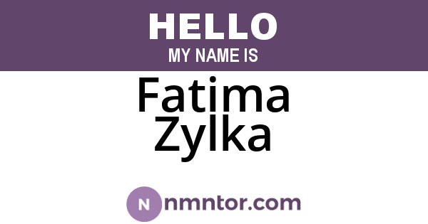 Fatima Zylka