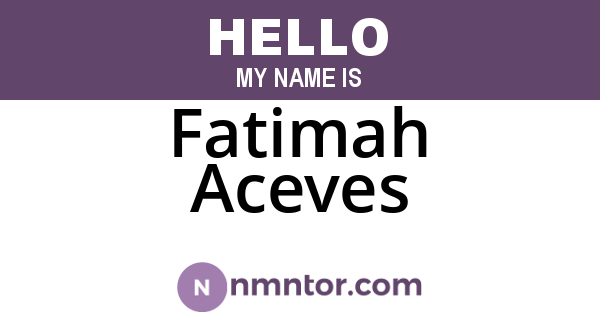 Fatimah Aceves
