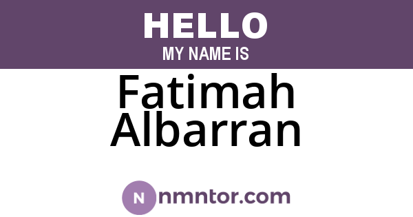 Fatimah Albarran