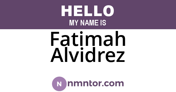 Fatimah Alvidrez