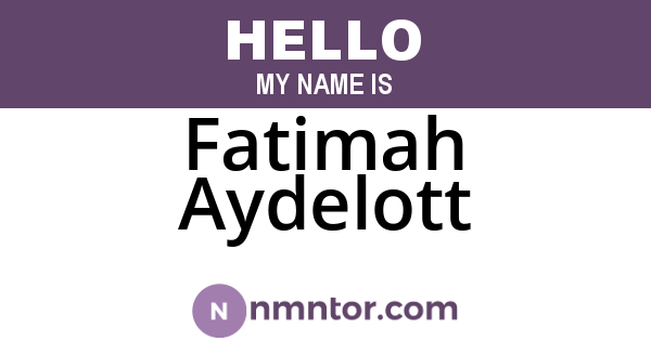 Fatimah Aydelott