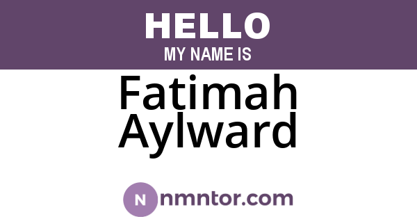 Fatimah Aylward