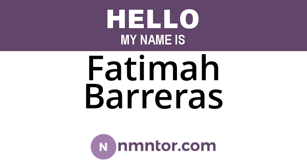 Fatimah Barreras