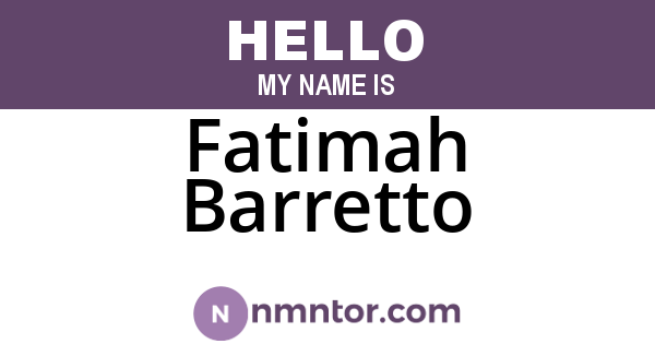 Fatimah Barretto