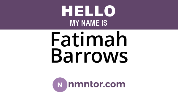 Fatimah Barrows