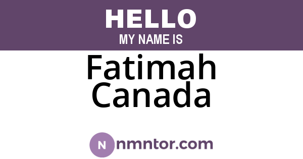 Fatimah Canada