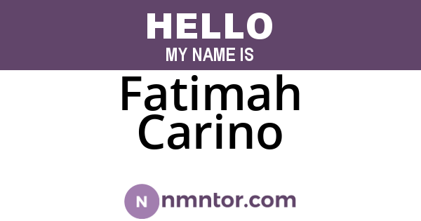 Fatimah Carino