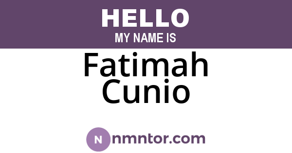 Fatimah Cunio