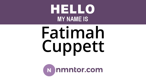 Fatimah Cuppett