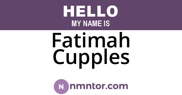 Fatimah Cupples