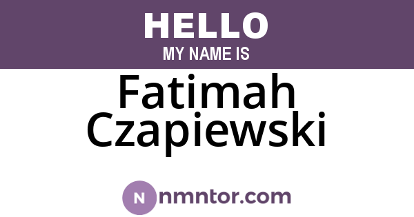 Fatimah Czapiewski