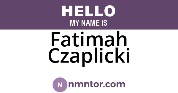 Fatimah Czaplicki