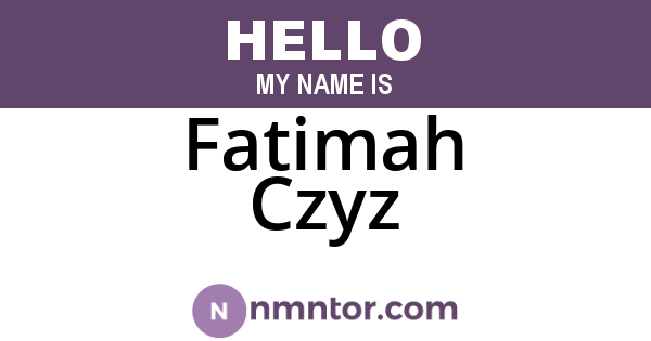 Fatimah Czyz