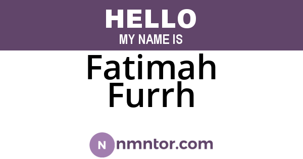 Fatimah Furrh