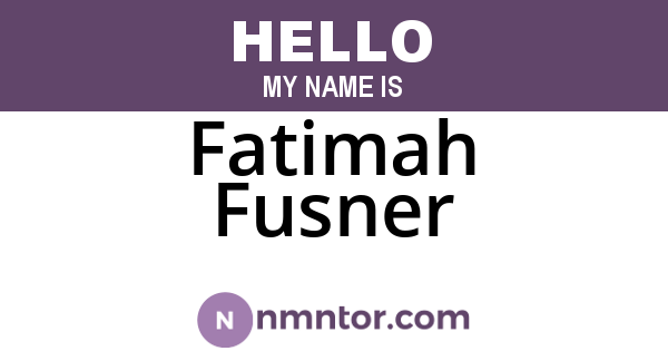 Fatimah Fusner