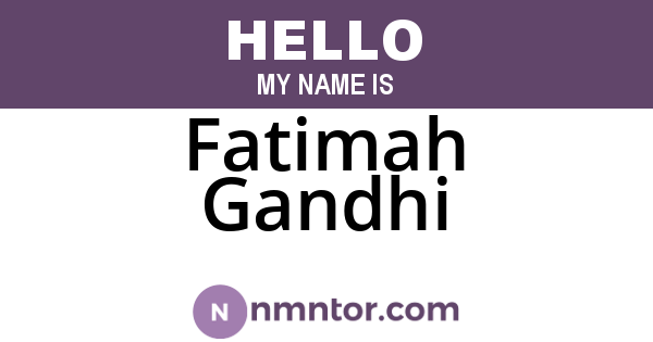 Fatimah Gandhi
