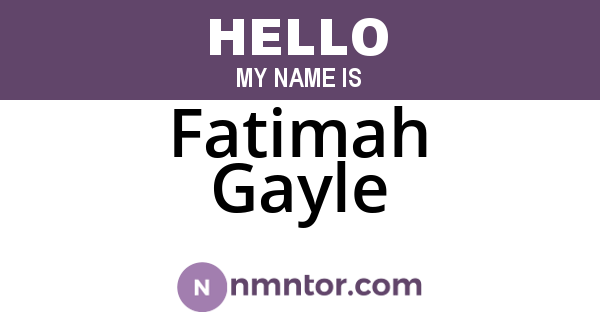 Fatimah Gayle