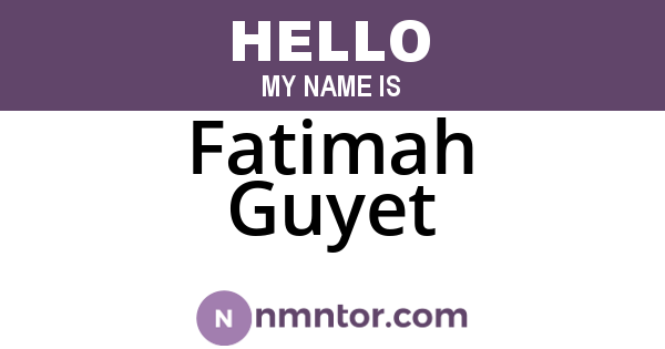 Fatimah Guyet