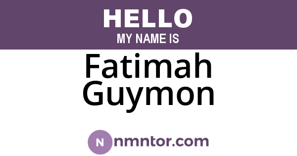 Fatimah Guymon