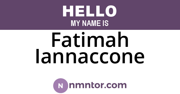 Fatimah Iannaccone