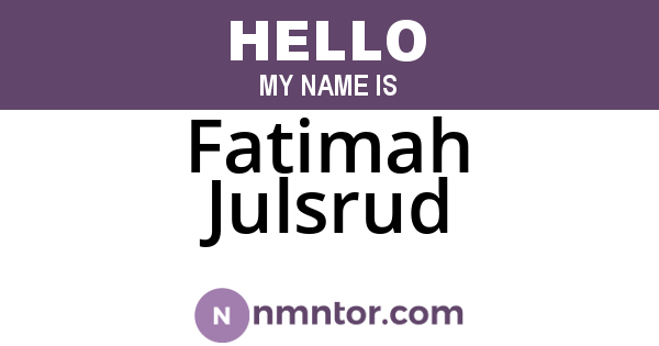 Fatimah Julsrud