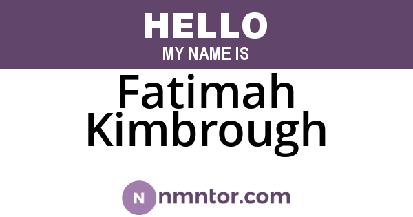 Fatimah Kimbrough