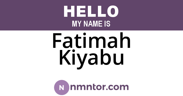 Fatimah Kiyabu