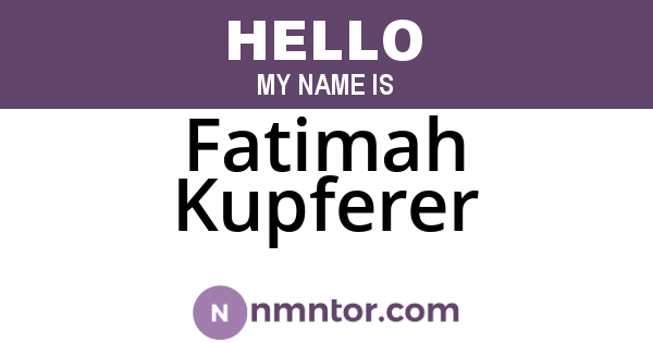 Fatimah Kupferer