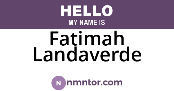 Fatimah Landaverde