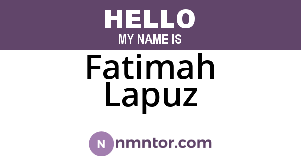 Fatimah Lapuz