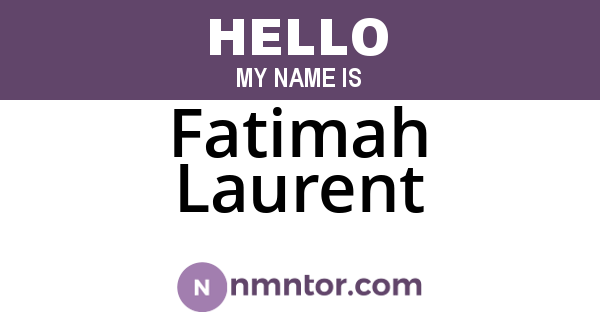Fatimah Laurent