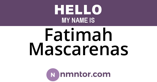 Fatimah Mascarenas