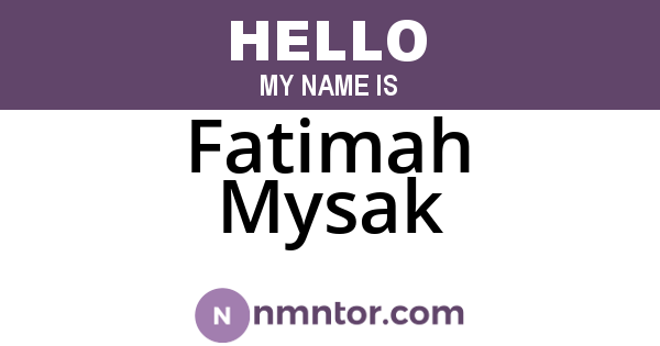 Fatimah Mysak