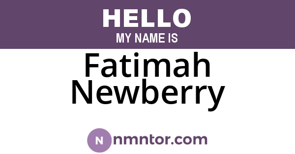 Fatimah Newberry