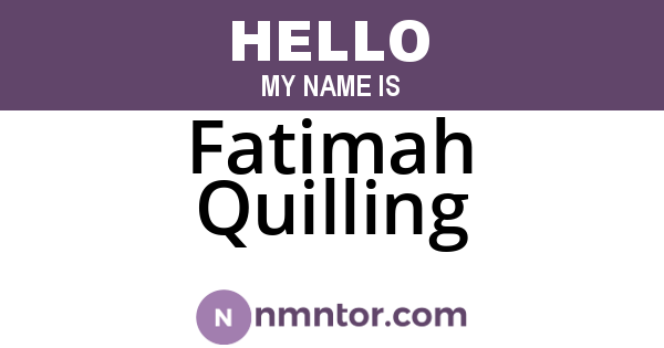 Fatimah Quilling