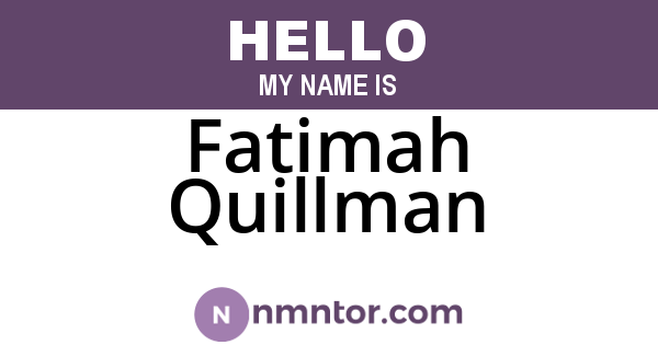 Fatimah Quillman