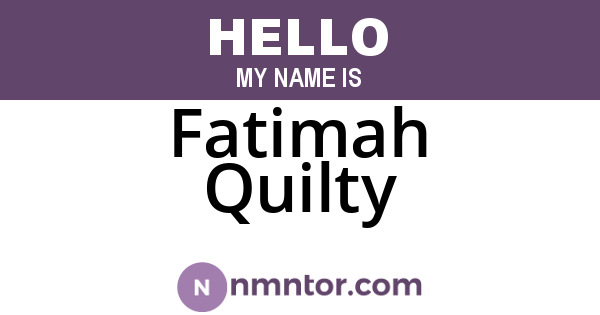 Fatimah Quilty