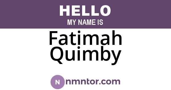 Fatimah Quimby