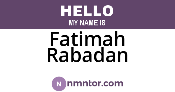 Fatimah Rabadan