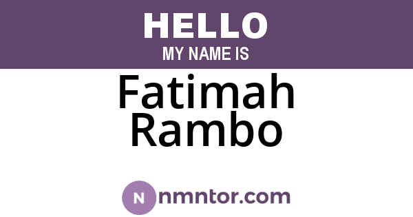 Fatimah Rambo