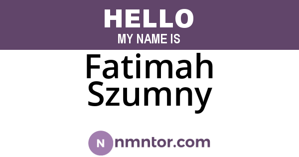 Fatimah Szumny