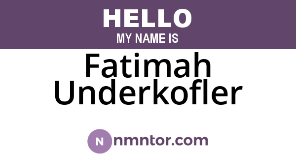 Fatimah Underkofler
