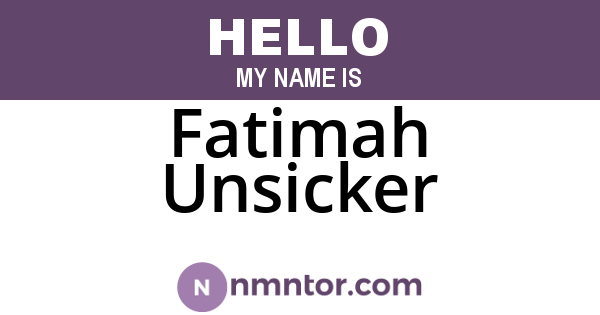 Fatimah Unsicker