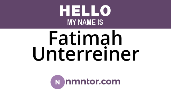 Fatimah Unterreiner