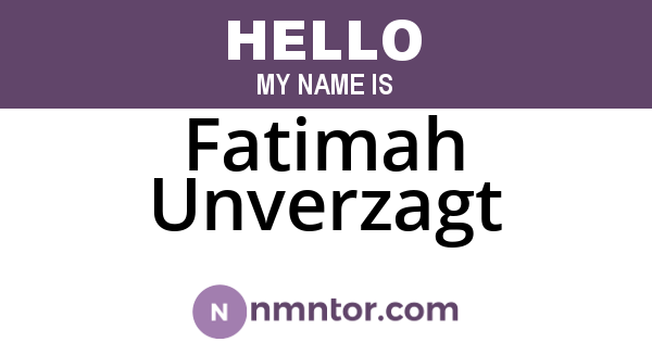 Fatimah Unverzagt