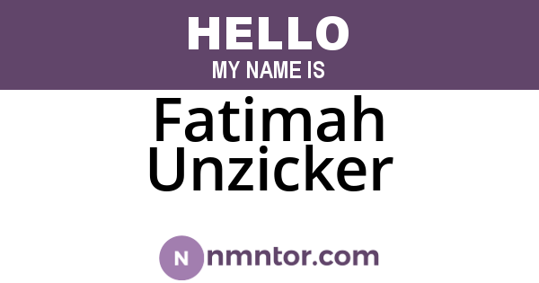 Fatimah Unzicker