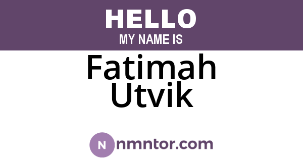 Fatimah Utvik