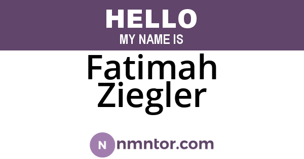 Fatimah Ziegler