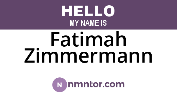 Fatimah Zimmermann